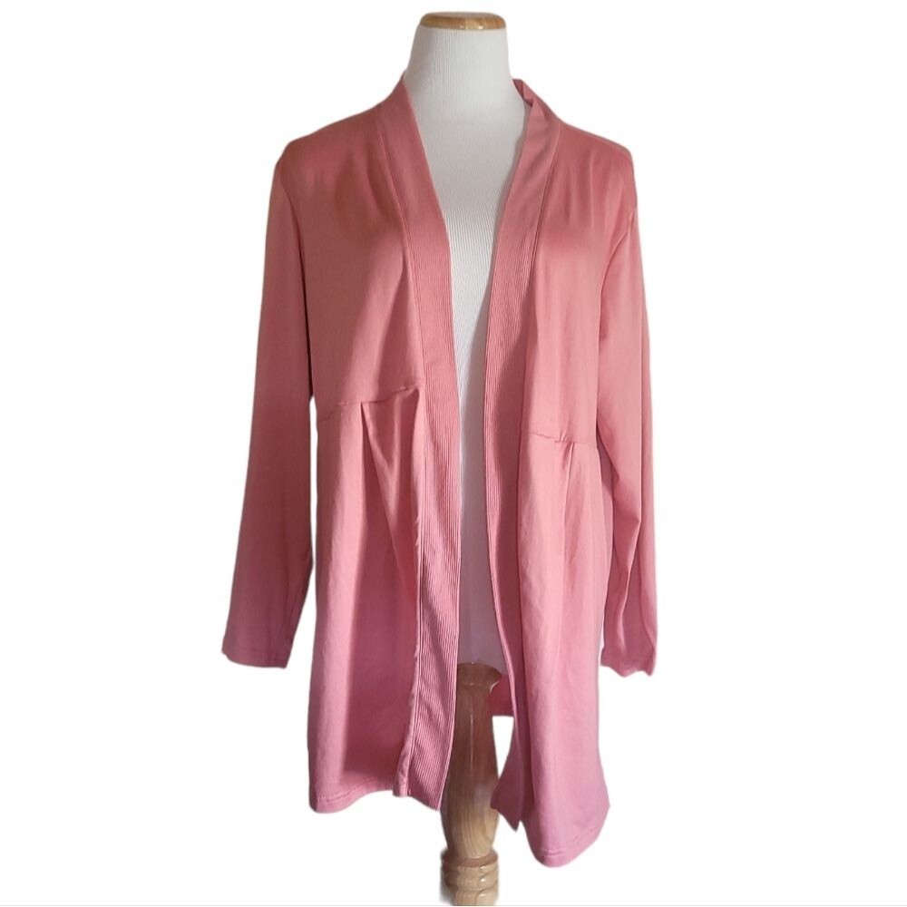 MUK LUKS Cloud Knit Love to Layer Long Sleeve Open Front Cardigan Women's PXL